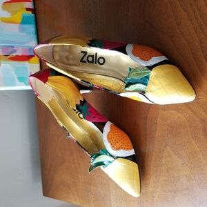 Zalo leather fruit theme shoes 7 1/2 N